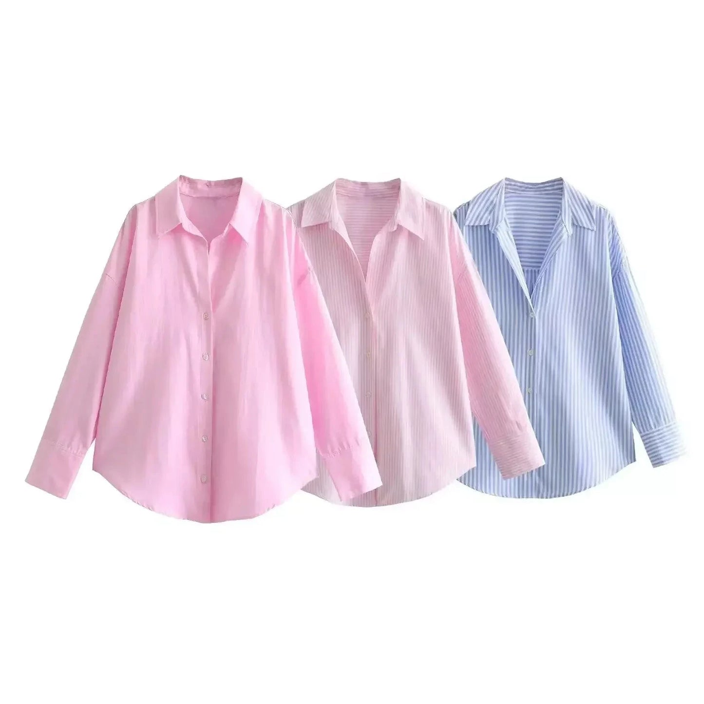 Long Sleeve Cotton Oxford Blouse