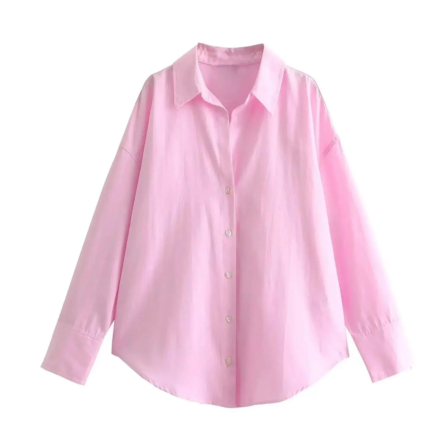 Long Sleeve Cotton Oxford Blouse